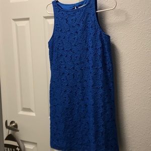 Blue lace dress